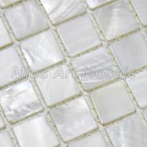 [Mius Art Mosaic] Pure White shell art mosaic tile for backsplash tile shell mosaic factory A4BK04