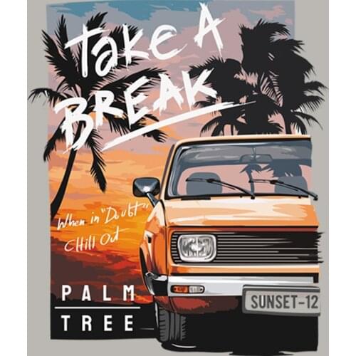 Iron on Transfers on Car Patches Heat Transfer Vinyl Sticker Man Car Stickers Washable DIY Vinyl Stickers Appliqued