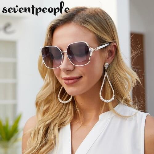 Oversized Square Polarized Diamond-Studded Fox Head Sunglasses Women 2021 Luxury Brand Fashion Big Frame Sun Glasses For Female