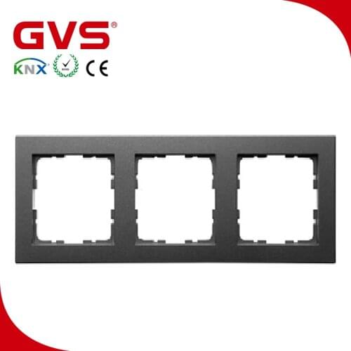 Latest Factory KNX/EIB GVS K-bus Smart Home/Building Automation System KNX Push Button 55mm Frame, 3 Consecutive Frame Dark Grey