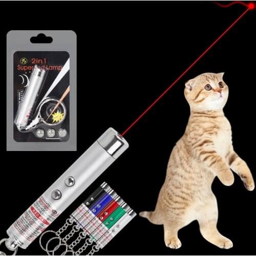 NEW Funny Pet Tools Keychain Spot Supply of Red Laser Cat Stick LED Electronic Infrared Cat Laser Cat Toys keyrings