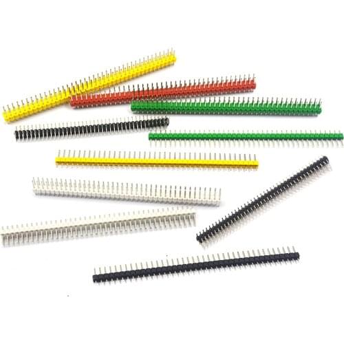 2.54mm Single Row single pin curved Pin Header Connector Strip Curved Needle Electronic Components Round Header connector