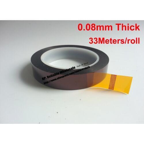 0.08mm thick, 5mm wide, 33M Length, High Temperature Resist Polyethylene polyimide Tape for BGA Mask