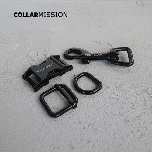 Engraved buckle, We provide laser engraving service customize LOGO 20mm for handmade dog Collar leash set harness diy accessory