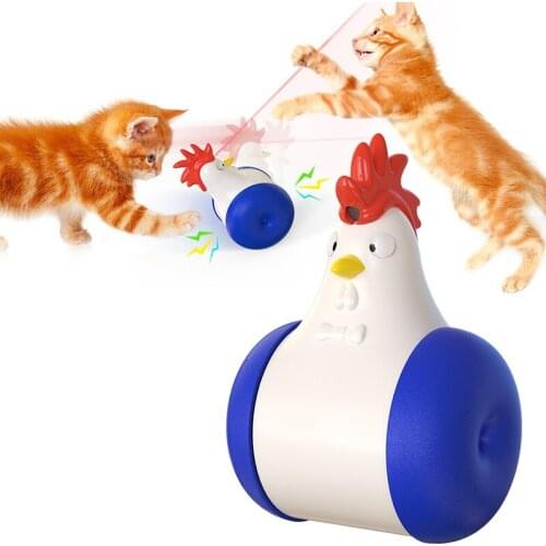 Cat Tumbler Swing Toys Laser Toy Interactive Balance Car Cat Chasing Toy Electric Funny Pet Products for Kitten Cat Dropshipping