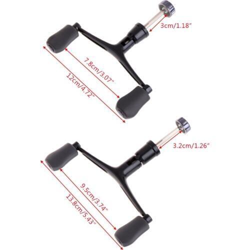 Fishing Handle Reel Double Knob Replacement Spinning Accessories Aluminum Alloy