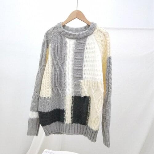 2019 Fashion autumn winter knit sweater women long sleeve pullovers retro twist Loose casual tops bottoming sweater female 2938