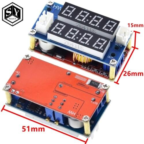 GREAT it XL4015 5A Adjustable Power CC/CV Step-down Charge Module LED Driver Voltmeter Ammeter Constant current constant voltage