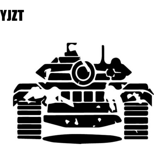 YJZT 16.5CM*11.9CM Battle War Hell Buggy Cool Tank Dazzling Vinyl Decal Nice Car Sticker Black/Silver C27-1199