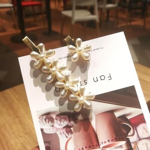 Imitation Pearl Flower Hair Clip Hairpin For Women Hair Clips Barrette Styling Tool Fashion Sweet Imitation Style Hairpins