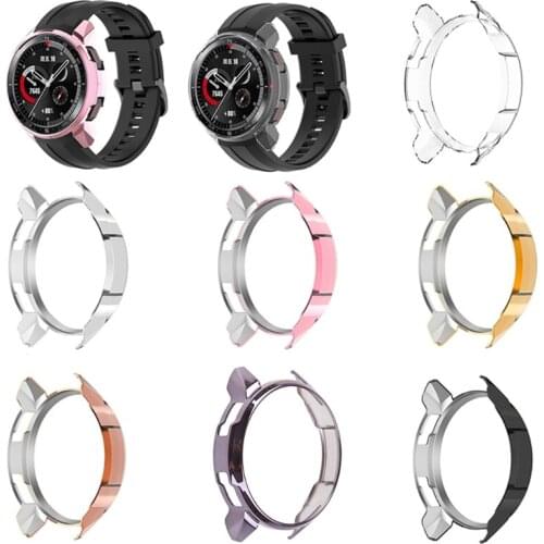 Electroplating PC Smartwatch Dial Protective Case Hollow Shell Cover for Honor Watch GS PRO Unisex Smartwatch Parts