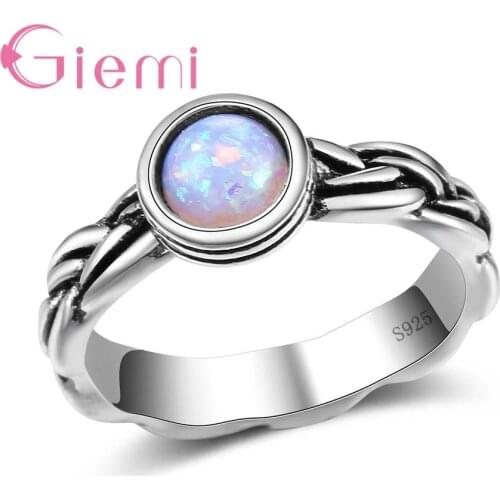 Mystic 925 Sterling Silver Corss Band Female Rings Exquisite Ocean Finger Jewelry for Women Crystal Wedding & Bridal Bague