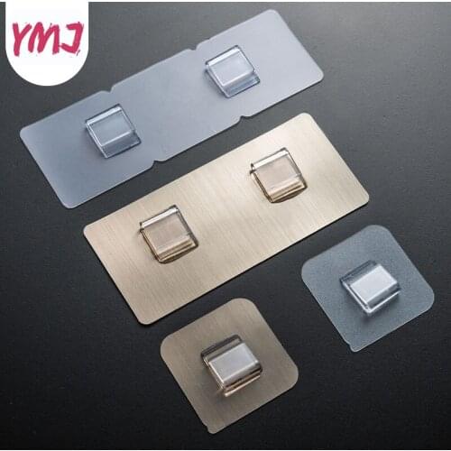 1pc Home Plastic Hooks Waterproof Sticky Hook for Kitchen Bathroom Shelf Sticker Sticking Wall Strong Adhesive Hook Hanger