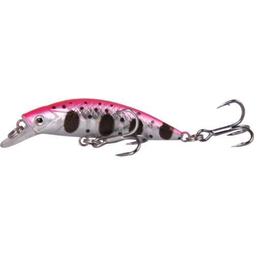 1PCS Fishing Fish Lures60mm6g Minnow Crank bait Wobbler Baits Artificial Hard Bait Bass Trolling Pike Treble hook fishing tackle