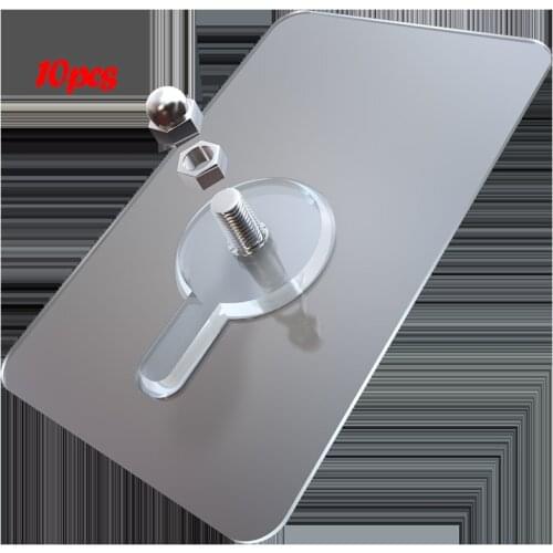 10pcs PVC Strong Adhesive Nails Wall Poster Seamless Wall Hook Waterproof Durable Transparent Kitchen Bathroom Screw Hook Hanger