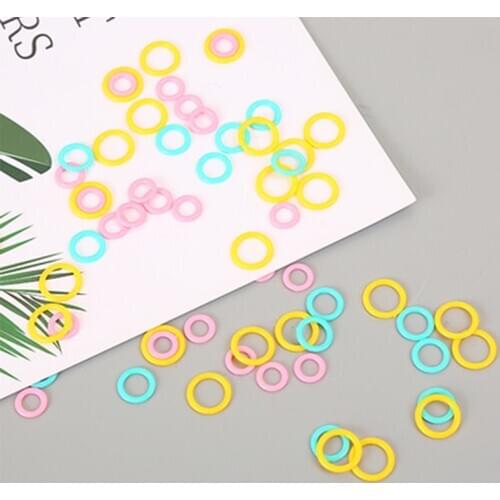 100pcs/Pack Round Marking Circles DIY Craft Tool Knitting Marker Crochet Stitch Marking Ring Sewing Accessories Color Random