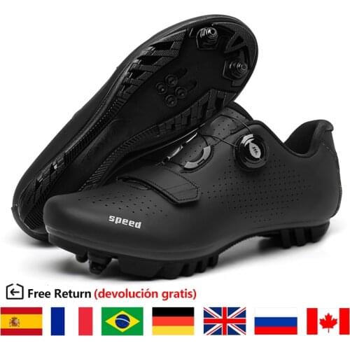 2021 MTB Cycling Shoes Men Women Athletic Mountain Bike Shoes Route Road Racing Sneakers Flat Spd Cleats Dirt Bicycle Sneakers