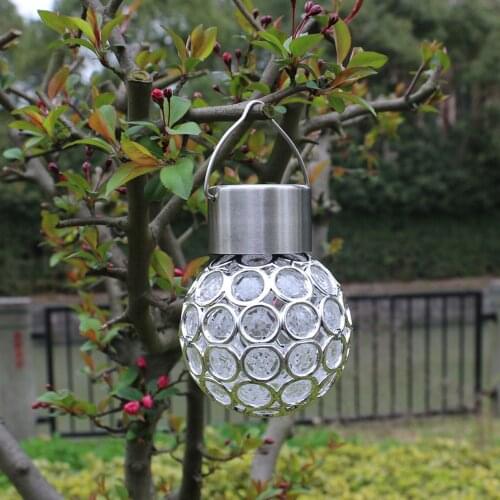2021 New Waterproof Solar Rotatable Outdoor Garden Camping Hanging LED Round Ball Lights Home Decoration LED Light