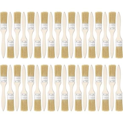 36 Pack of 1 Inch (24mm) Paint Brushes and Chip Paint Brushes for Paint Stains Varnishes Glues and Gesso