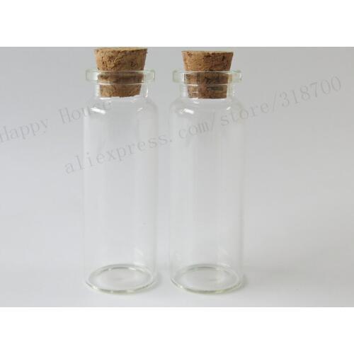 360 x 15ml glass bottle with wood cork, clear color, crimp neck, glass container, decorative bottle, craft bottle