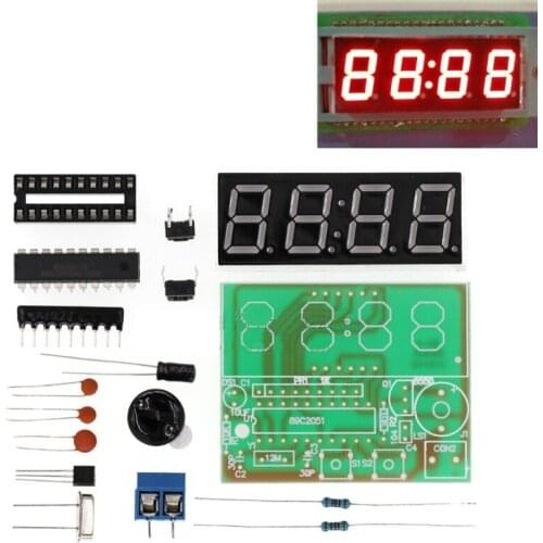 4-bit Digital Clock Welding Training Board Professional Skill Practice Tools for Electronics Assembly Competitions H054