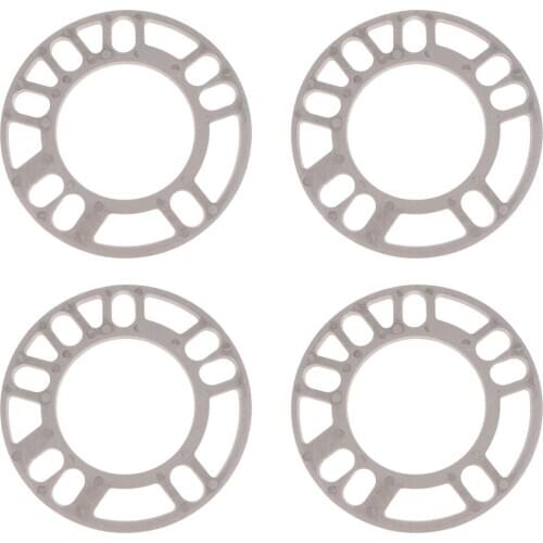 4 Pieces 5mm Universal Aluminum Alloy Car Wheel Spacer Shims for Car