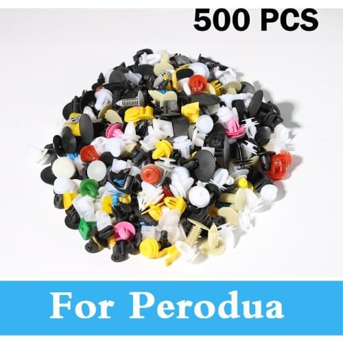 500pcs Mixed Car Styling Fastener Rivet Retainer Clips Door Panel Universal For Perodua Viva Kelisa Kembara Nautica Myvi Kancil
