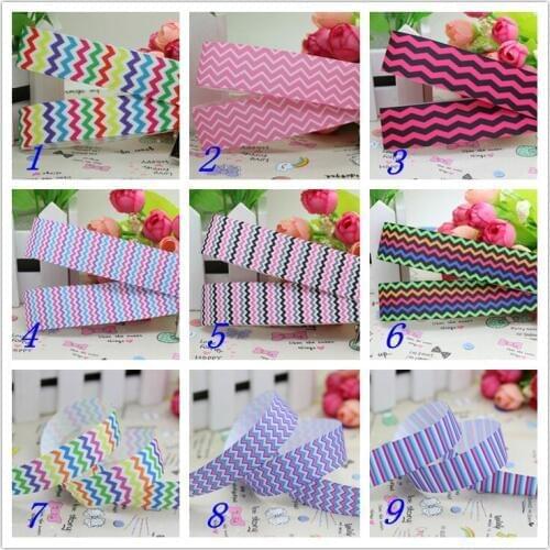 7/8'' Free shipping chevron printed grosgrain ribbon hairbow headwear party decoration diy wholesale OEM 22mm D372