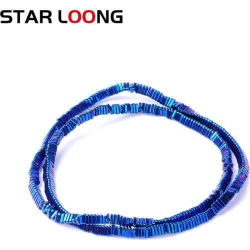 9colors 1*3mm Natural Stone Bright Hematite Beads triangle shape new beads for DIY Necklace Bracelet Jewelry Making Accessories