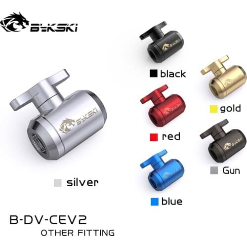 Bykski Hand Screw Water Valves G1/4 Thread Female To Female Water Cooling Valves For Hard Tube Cooling System B-DV-CEV2