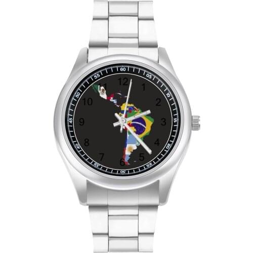 Flag Quartz Watch Unisex Woman Wrist Watch Photo Steel Home Wideband Wristwatch