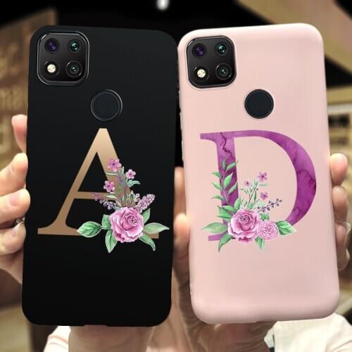 For Xiaomi Redmi 9C Redmi9C 9 C NFC 6.53" Case Alphabet Letter Silicon Soft Back Cover Phone Case For Xiaomi Redmi 9C Case Funda