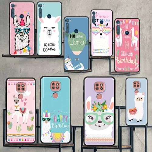 Llama Alpaca Animal TPU Cover For Motorola G30 G10 G9 G8 Edge Power Lite Play Plus moto One Hyper Fusion G Stylus ES6