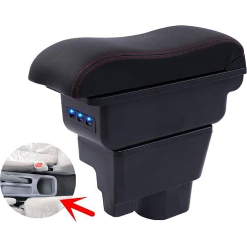For Geely MK armrest box central Store content Storage box King kong armrest box with cup holder ashtray USB interface