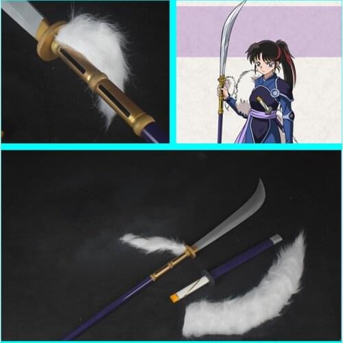 Hanyou No Yashahime Princess Half-Demon Sengoku Otogizoushi Setsuna Naginata Cosplay Sword Halberd Prop Tails Xmas Accessories