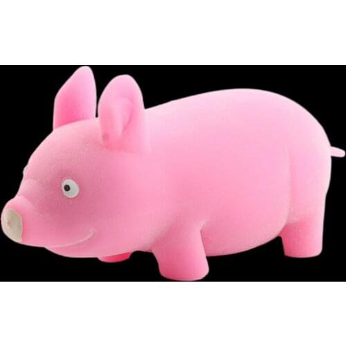 Lovely Soft Silicone Pink Pig Anti Stress Face Reliever Autism Mood Squeeze Relief Healthy Toy Funny Children Christmas Gift