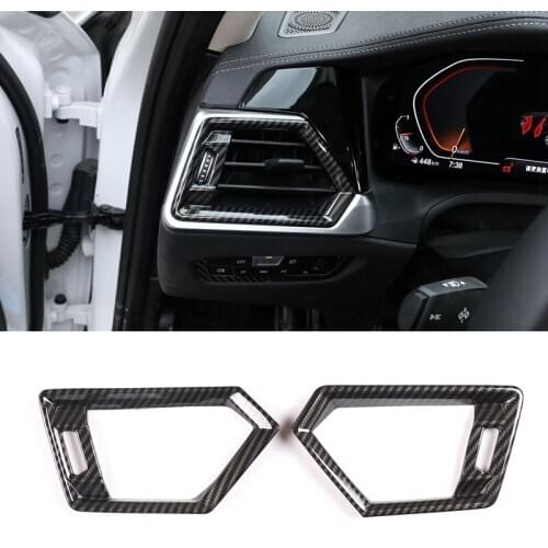 For BMW 3 Series G20 G28 2019-2020 Carbon Fiber Side Air Conditioning Vent Outlet Cover Trim Sticker