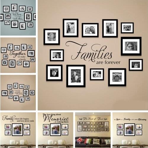 Sentence Gallery Decal Together Quote Wall Sticker Wallpaper For Living Room Photo Wall Decoration Sticker Mural Home Decor
