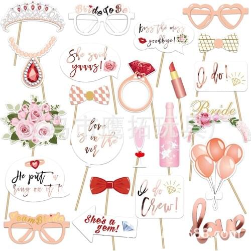 New Wedding Photobooth Decoration Bride To Be Table Vintage Bachelorette Party Supplies Bridal Shower Hens Night Accessories