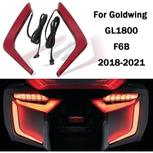 NEW red For Honda GL1800 GL 1800 Gold Wing Goldwing Omni LED Rear Saddlebag Accents F6B 2018 2019 2020 2021