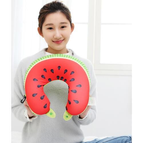 Neck Pillow Headrest Soft U Shaped Cushion Air Flight Pillows Car Nursing Cushion Travel Support Neck Rest Food Plush Pillow Toy