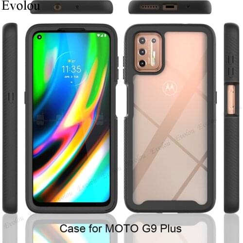 2 in 1 PC+TPU Transparent Case For Motorola G9 Plus G8 Power Cases Hybrid Shockproof Cover For Moto EdgeOne Fusion G Stylus 2021
