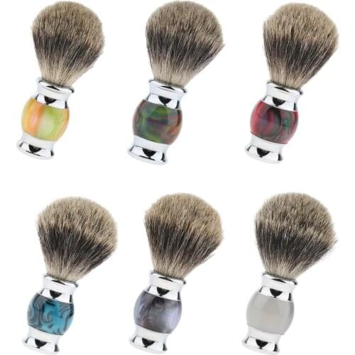 Wooden Handle Mens Mustache Shaving Brush Grooming Tool for Barber Salon