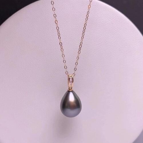 Shilovem 18k yellow gold Natural freshwater pearls pendants fine Jewelry women none necklace new Christmas gift mymz10125589zz