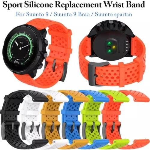 Silicone Replacement Watch Band Wrist Strap Bracelet For Suunto 9/Baro For Suunto Spartan Sport Wrist HR Baro Smartwatch
