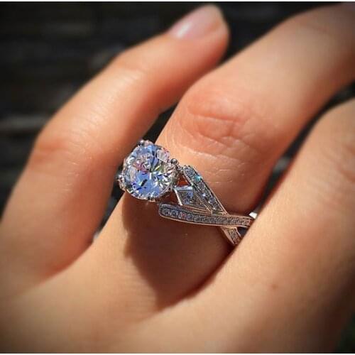 AAAA Dazzling Cubic Zirconia Women Engagement Rings Gorgeous Proposal Rings Girlfriend Female Modern Wedding Bands Jewelry