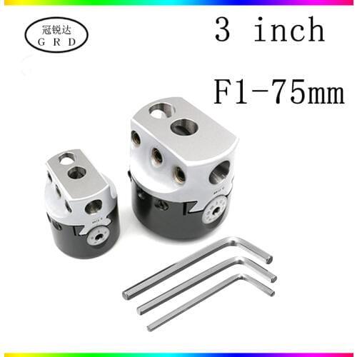 3inch 75mm F1 Type Boring Head 18mm Lathe Boring Bar Milling Holder For MT2 MT3 R8 Shank Milling Machine Tools + Hex Wrenche
