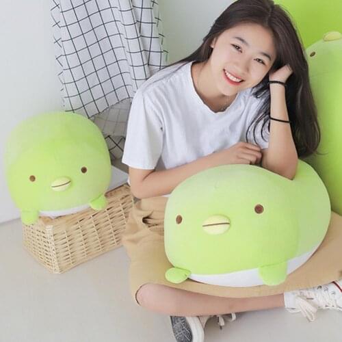 Corner Bio Cartoon Pillow Doll Cotton Children Kids Girl Birthday Gift Plush Toy Adorkable Lovely Shape Green Penguin Design