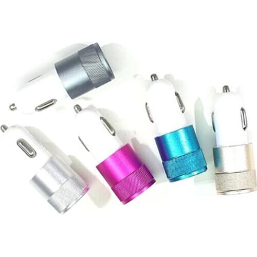 Universal 1pcs Portable DC 3.1A Mini 2-Port USB Car Charger For Phones laptop Car Interior Accessories