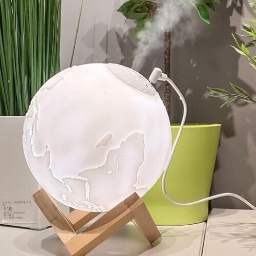 ELOOLE 880ml Moon Aroma Humidifier Essential Oil Diffuser Air Purifier Ultrasonic Mist Humidifier For Home&Office Aromatherapy